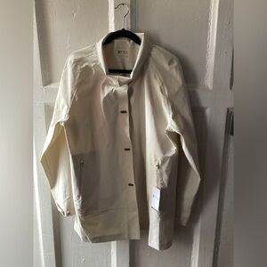Figs Ivory Button-Up Rain Jacket